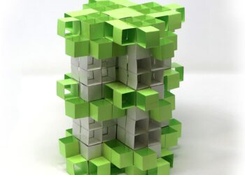 Bloques de construcción Kirigami 3D diseñados para crear estructuras metamateriales dinámicas