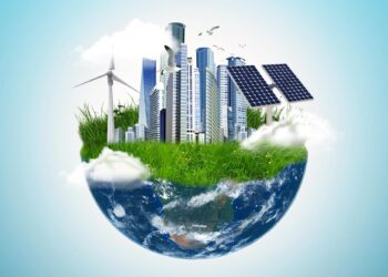 Green Energy Net Zero Carbon Future Concept