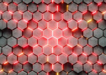 Glowing Energy Hexagon Material