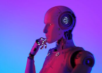 Artificial Intelligence Robot Thinking