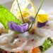 Carpacio de vieiras, plato gourmet