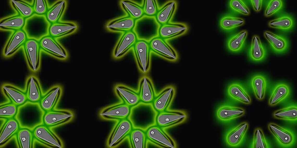 Precise Arrays of nanoLEDs