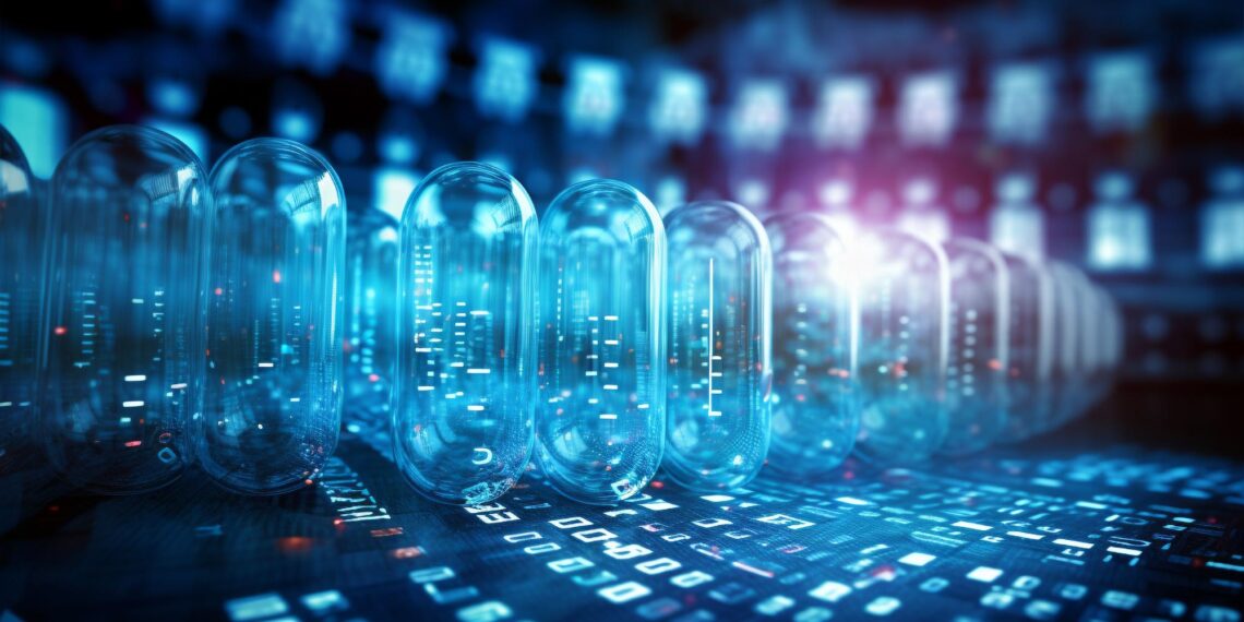 Drug Development AI Manufacturing Concept