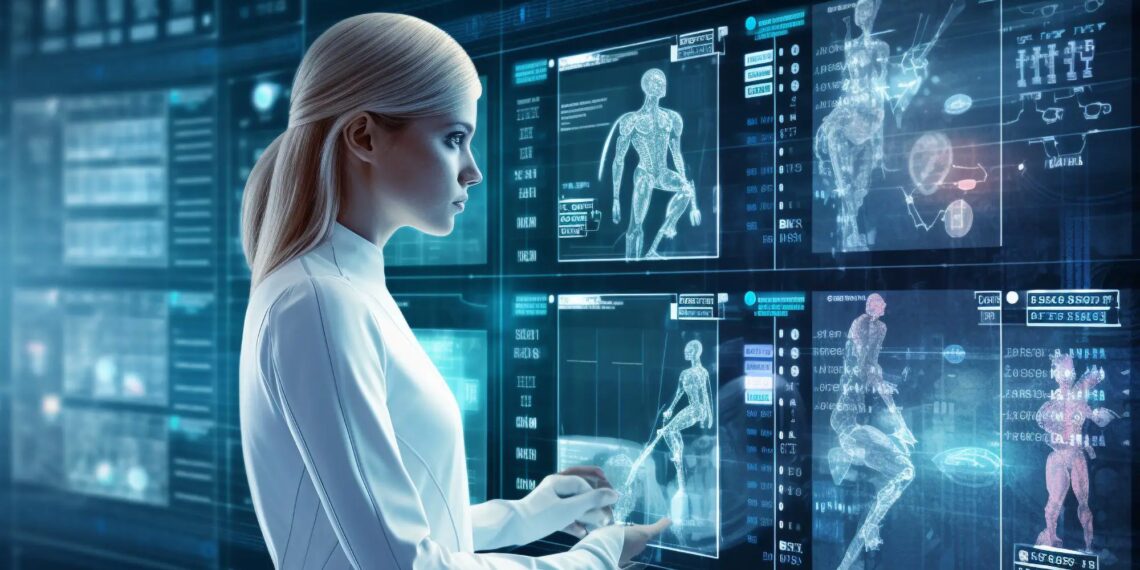 AI Sorting Medical Data Concept Art