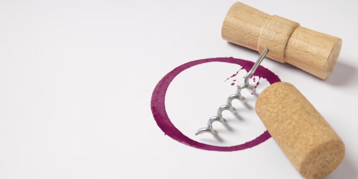 Sacacorchos y corcho de vino