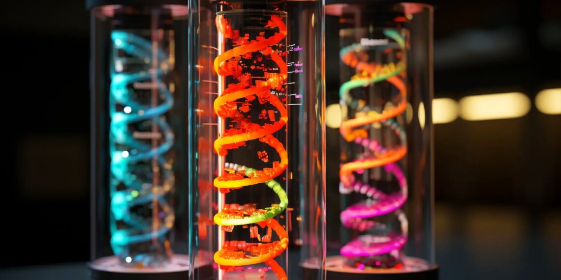 DNA Genetics Technology Device Art Concept