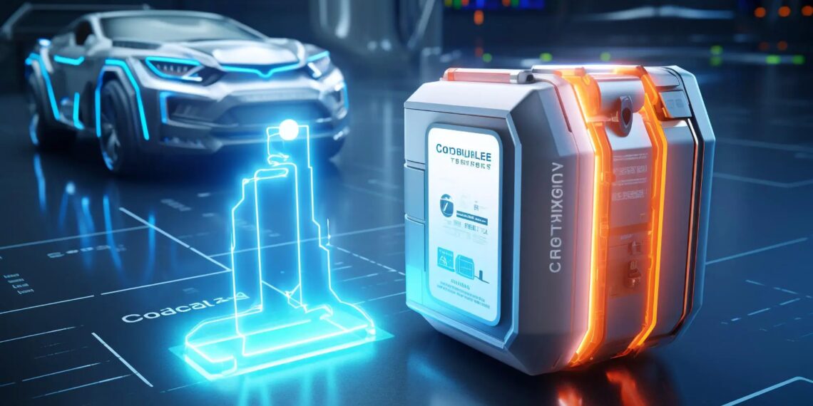 Advanced New Battery Technology Art Concept