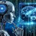Artificial Intelligence Robot Thinking Brain