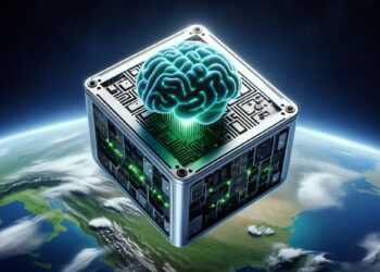 AI Nanosatellite Art Concept