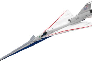 X-59 de la NASA: la transformación de pintura patriótica de un avión supersónico